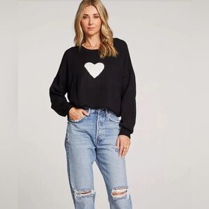 Salt Water Long Sleeve Black with heart